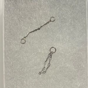 BVLA 14k white gold chains for piercings